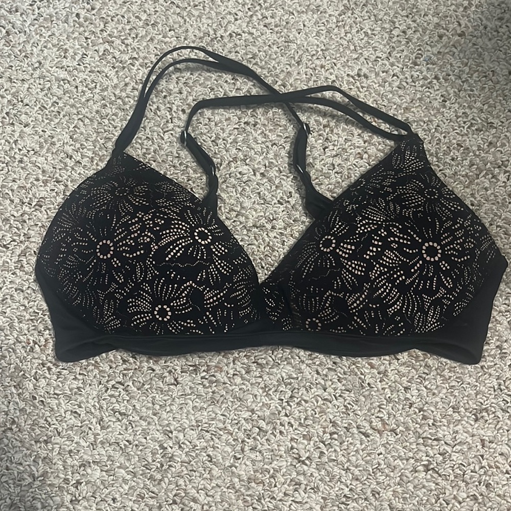 Aerie Real Sunnie Wireless Lace Push Up Bra
